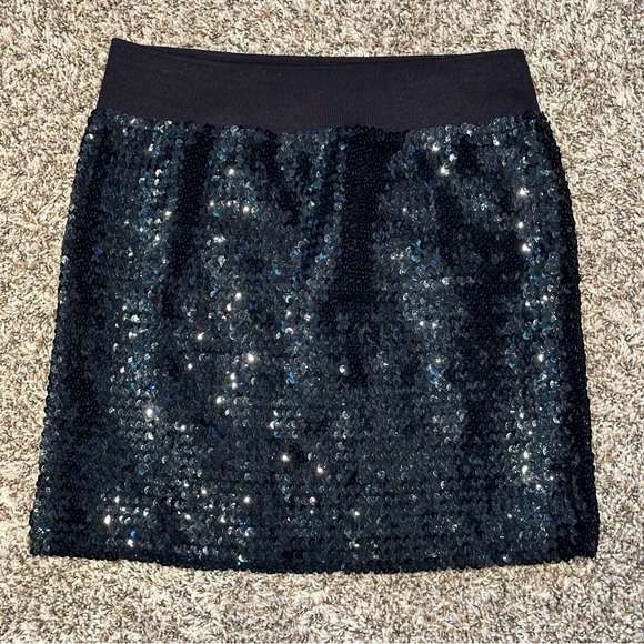 Lily White Mini black sequin stretch L - Picture 1 of 6